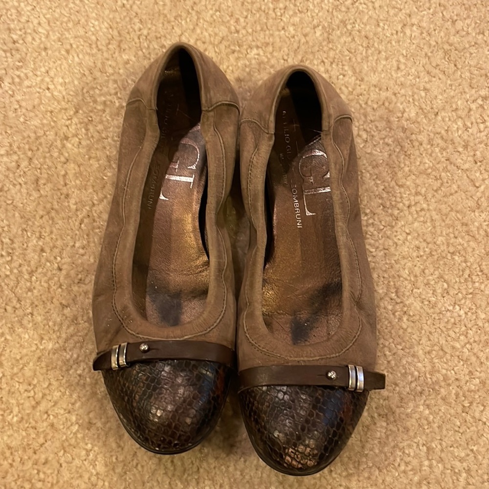 Agl flats suede leather